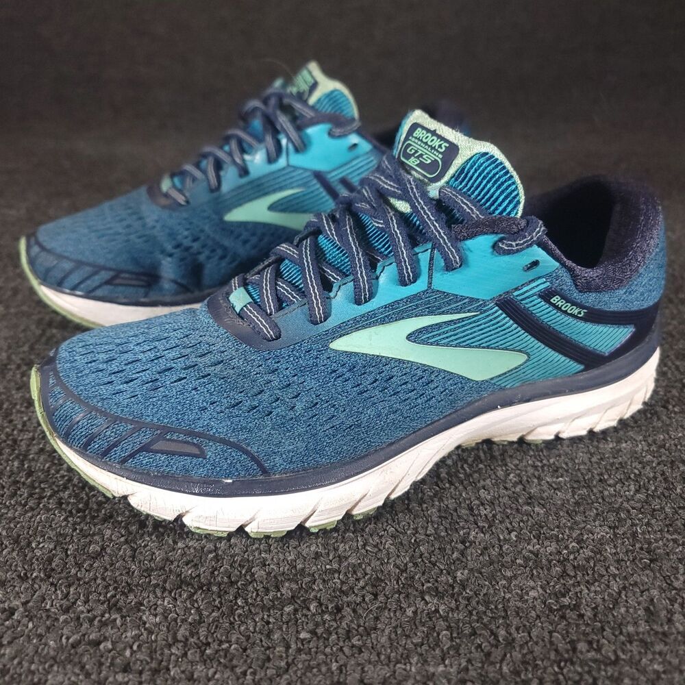 Brooks Adrenaline GTS 18 Running Shoes Womens Size 8.5 B Mesh Cushion Sneakers